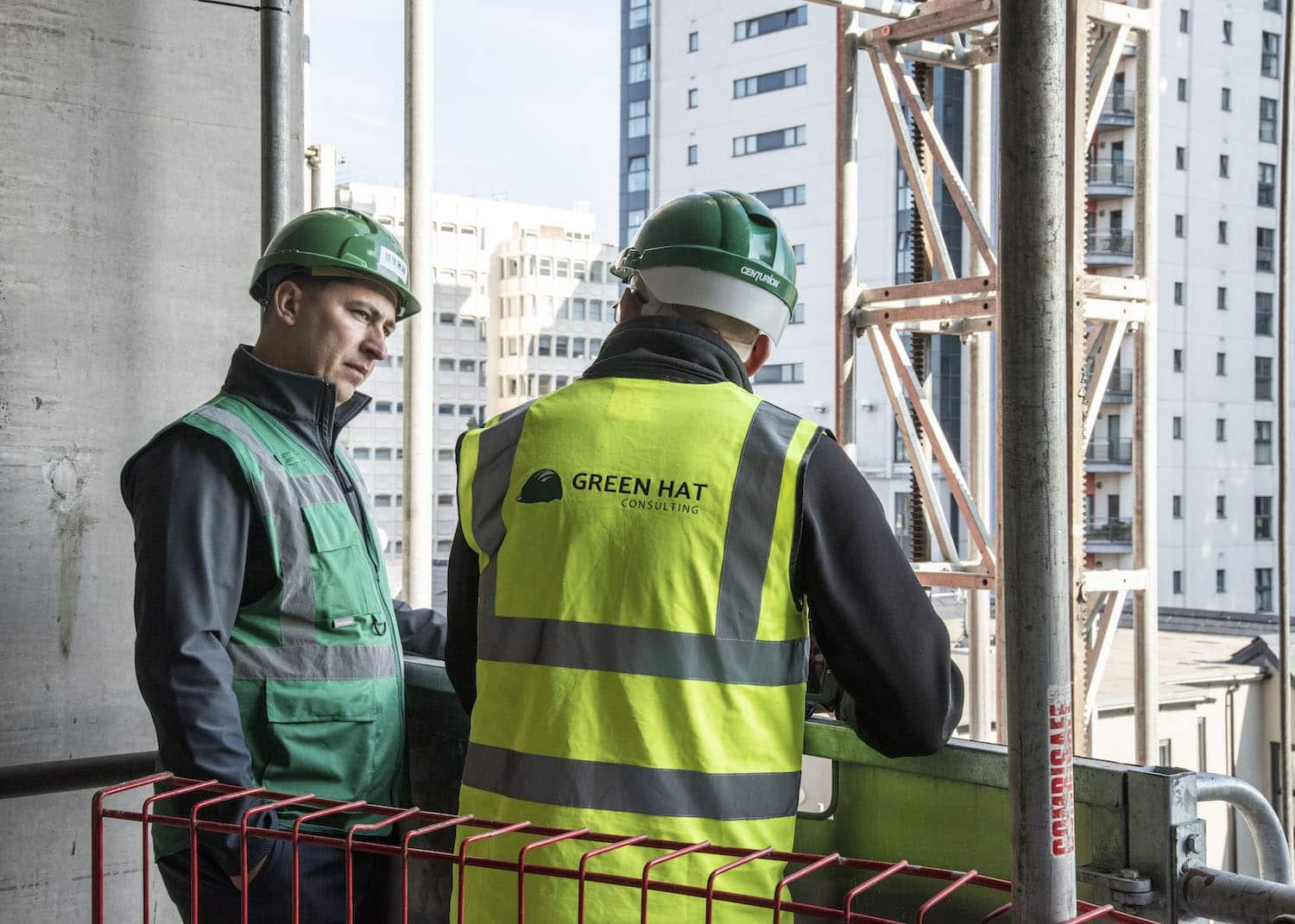 Green Hat on site health and safety visit