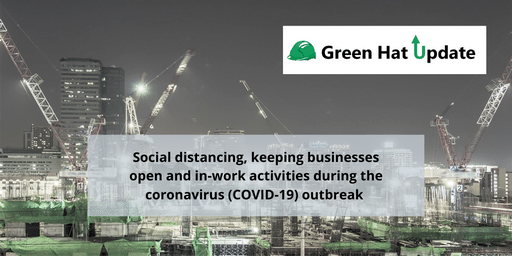 Social distancing, keeping businesses open and in-work activities during the coronavirus (COVID-19) outbreak